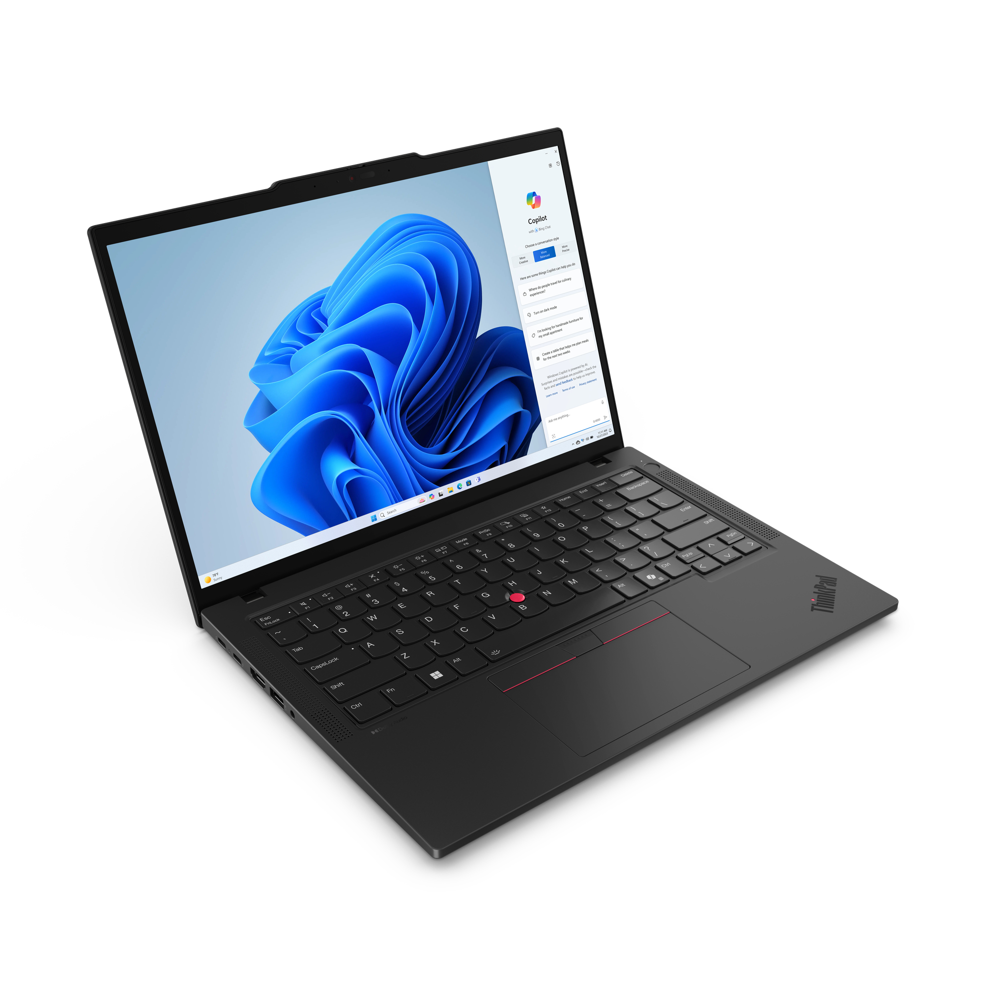 Lenovo ThinkPad T14 Gen 5 (Intel) Intel Core Ultra 7 155U Laptop 35,6 cm (14") WUXGA 32 GB DDR5-SDRAM 1 TB SSD Wi-Fi 6E (802.11ax) Windows 11 Pro Angielski Czarny - obrazek 2