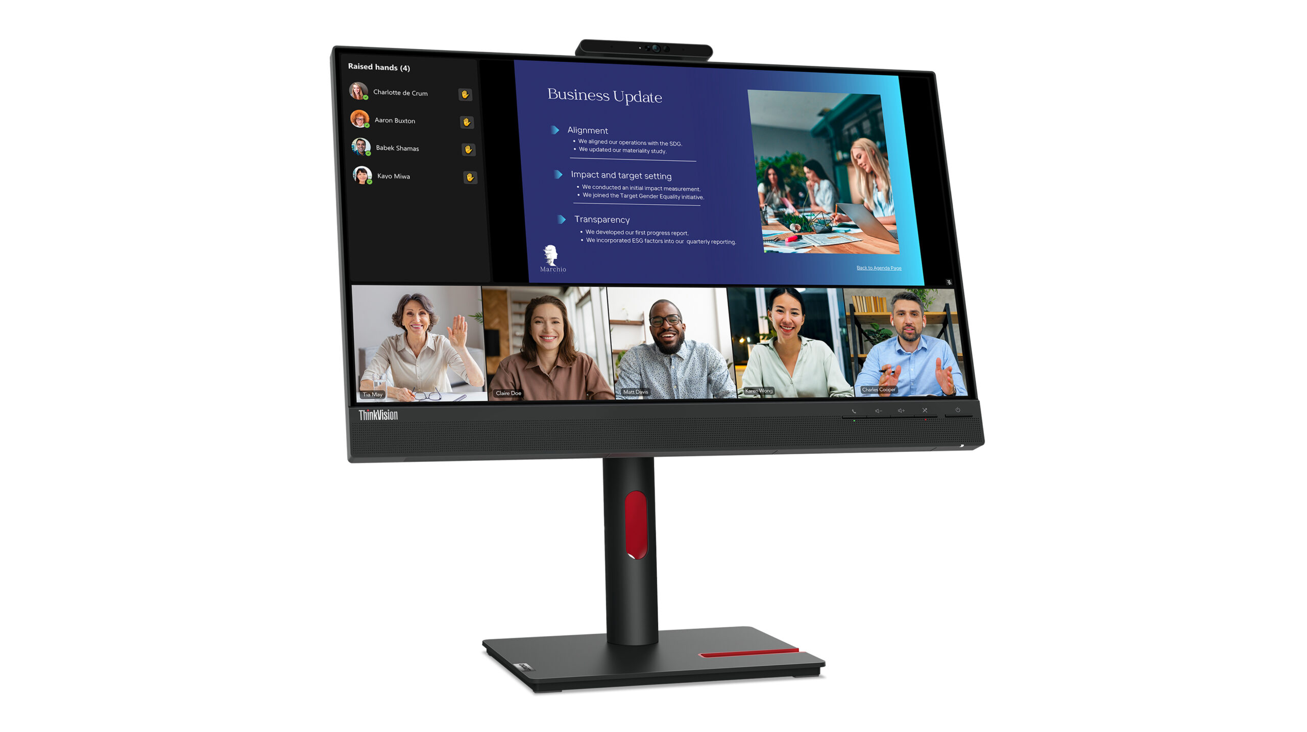 Lenovo ThinkVision T24v-30 monitor komputerowy 60,5 cm (23.8") 1920 x 1080 px Full HD LED Czarny - obrazek 2