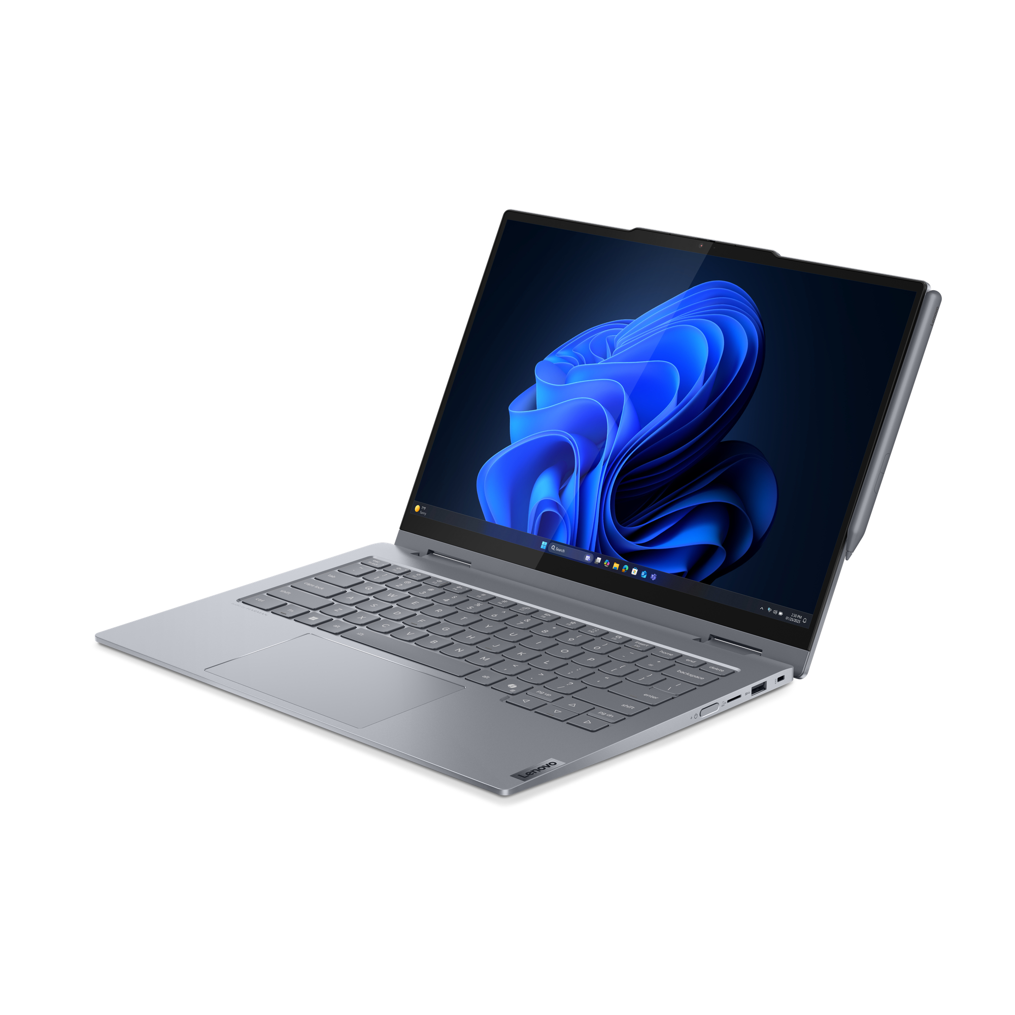 Lenovo ThinkBook 14 2-in-1 G5 IAU Intel Core Ultra 5 225U Hybryda (2w1) 35,6 cm (14") Ekran dotykowy WUXGA 16 GB DDR5-SDRAM 512 GB SSD Wi-Fi 6E (802.11ax) Windows 11 Pro Niemiecki Szary - obrazek 4