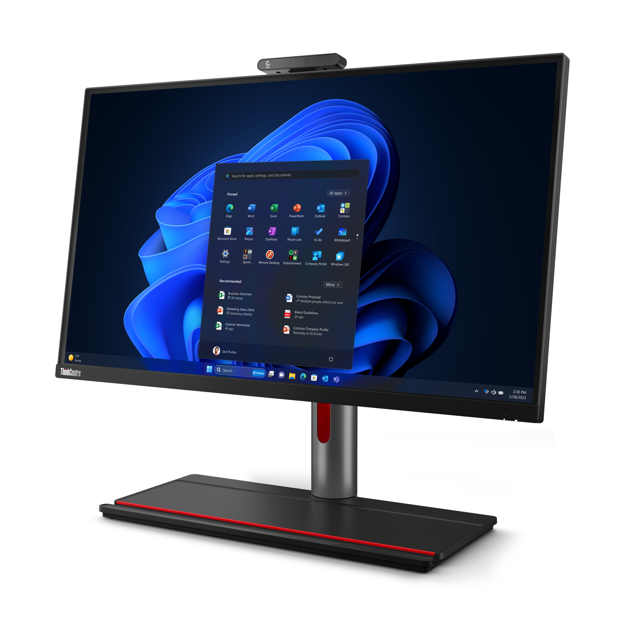 Lenovo ThinkCentre M90a Pro Gen 4 Intel® Core™ i5 i5-13500 68,6 cm (27") 2560 x 1440 px All-in-One PC 16 GB DDR5-SDRAM 512 GB SSD Windows 11 Pro Wi-Fi 6E (802.11ax) Czarny - obrazek 2