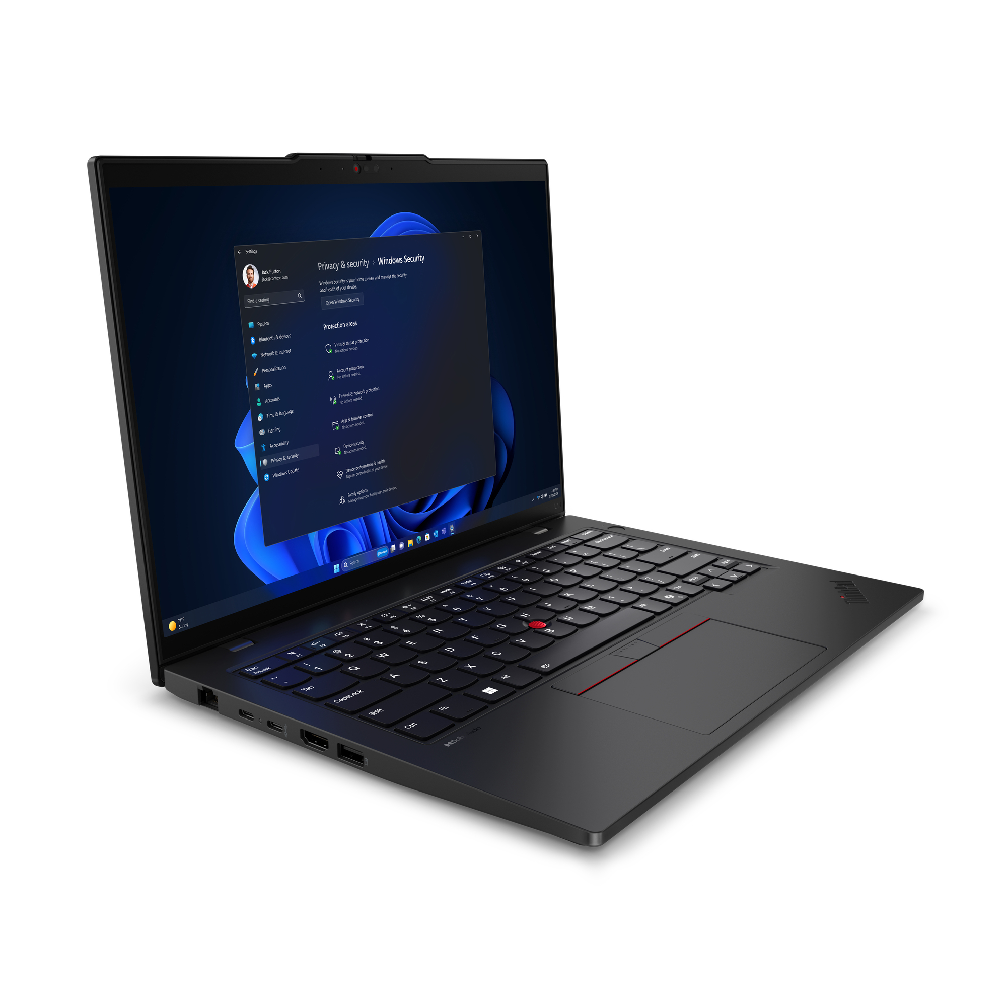 Lenovo ThinkPad L14 Gen 5 (AMD) AMD Ryzen™ 7 PRO 7735U Laptop 35,6 cm (14") WUXGA 16 GB DDR5-SDRAM 512 GB SSD Wi-Fi 6E (802.11ax) Windows 11 Pro Angielski Czarny - obrazek 5