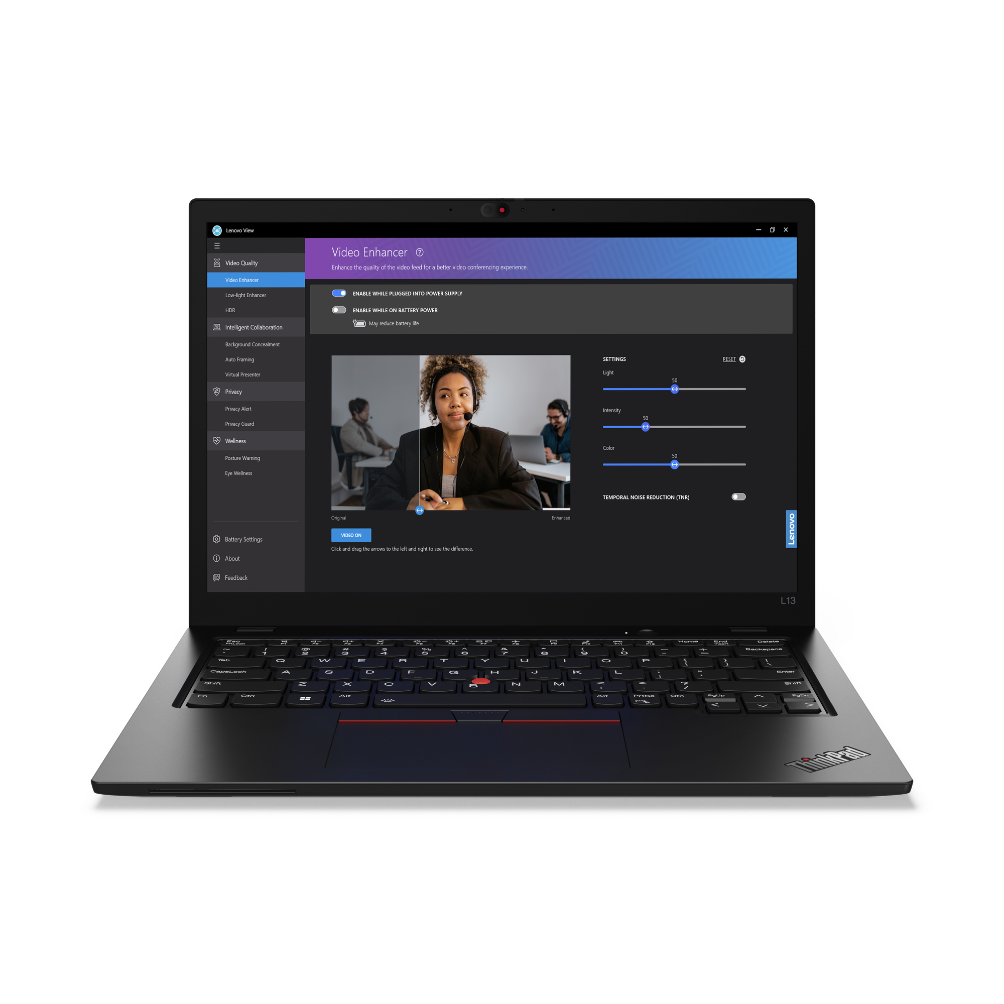 Lenovo ThinkPad L13 Gen 5 (Intel) Intel Core Ultra 5 125U Laptop 33,8 cm (13.3") WUXGA 16 GB LPDDR5-SDRAM 512 GB SSD Wi-Fi 6E (802.11ax) Windows 11 Pro Angielski Czarny - obrazek 4