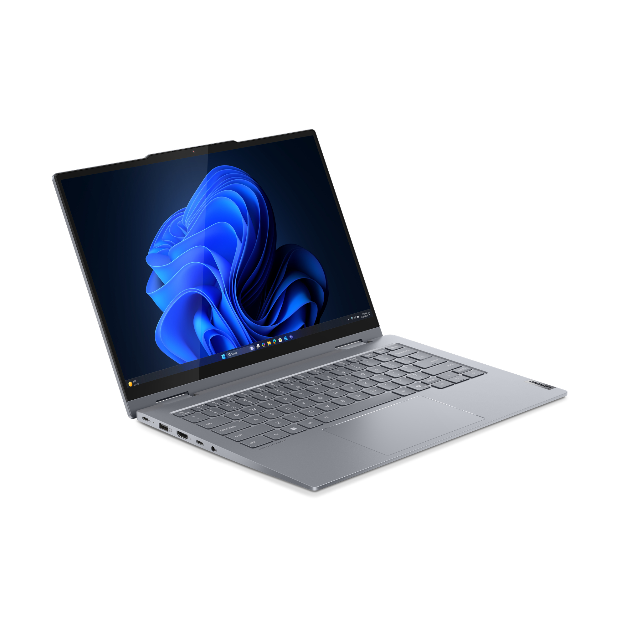 Lenovo ThinkBook 14 2-in-1 G5 IAU Intel Core Ultra 5 225U Hybryda (2w1) 35,6 cm (14") Ekran dotykowy WUXGA 16 GB DDR5-SDRAM 512 GB SSD Wi-Fi 6E (802.11ax) Windows 11 Pro Amerykański międzynarodowy Szary - obrazek 3