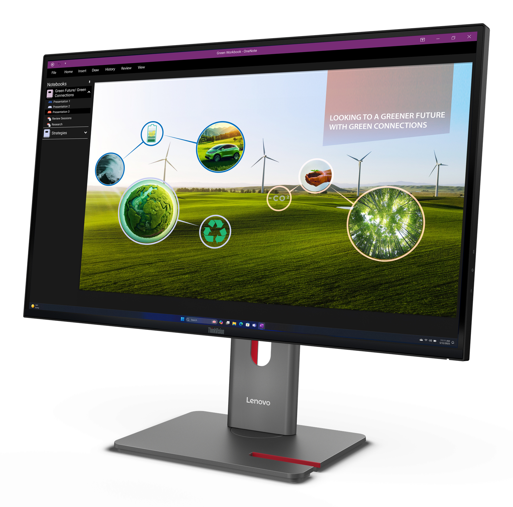 Lenovo ThinkVision P27Q-40 monitor komputerowy 68,6 cm (27") 2560 x 1440 px Quad HD LED Czarny - obrazek 4