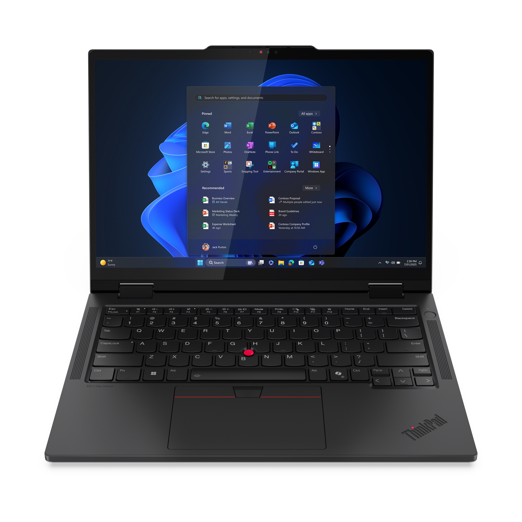 Lenovo ThinkPad T14s 2-in-1 Gen 1 Intel Core Ultra 5 225U Hybryda (2w1) 35,6 cm (14") Ekran dotykowy WUXGA 16 GB LPDDR5x-SDRAM 512 GB SSD Wi-Fi 6E (802.11ax) Windows 11 Pro Angielski Czarny