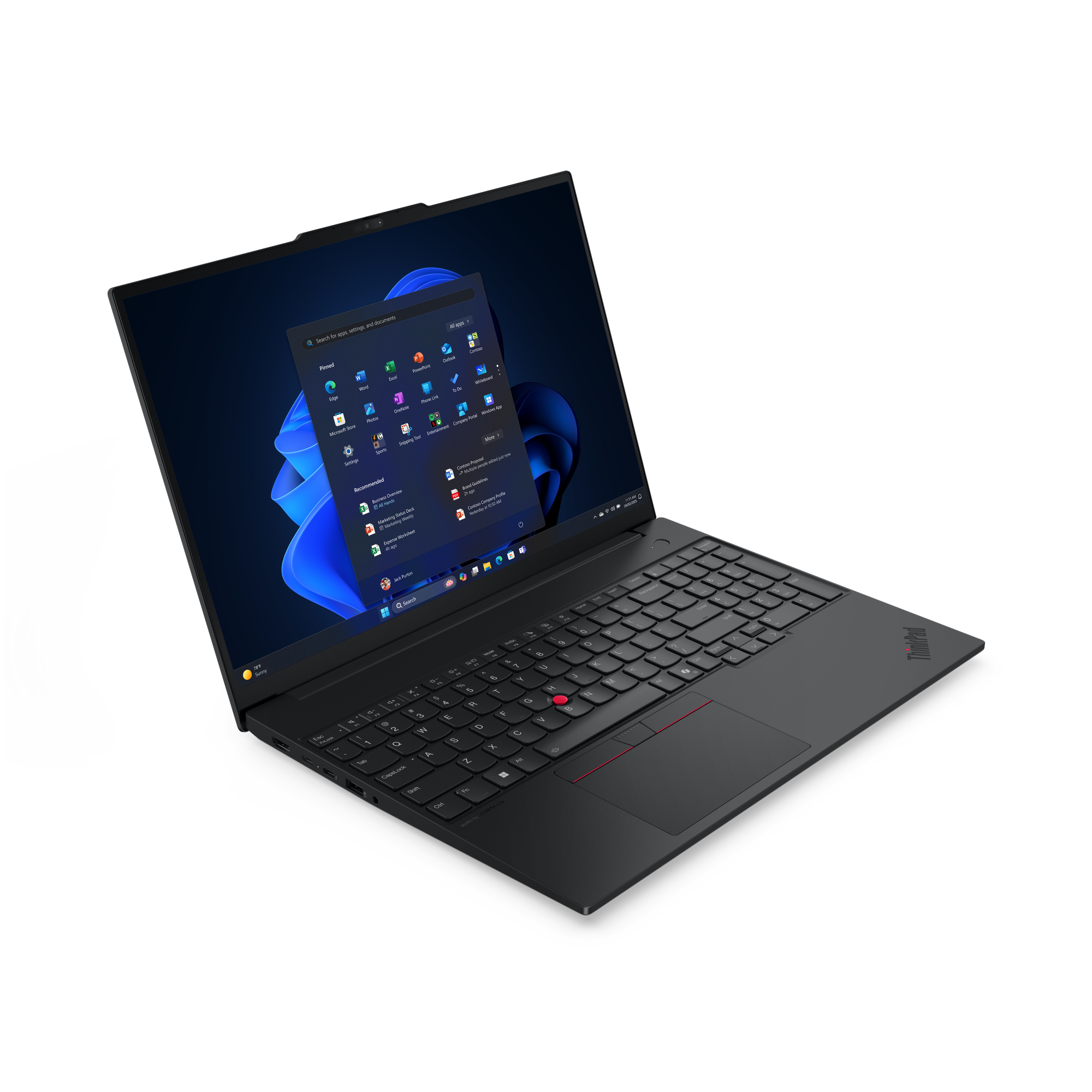 Lenovo ThinkPad E16 Gen 3 (Intel) Intel Core Ultra 5 225U Laptop 40,6 cm (16") WUXGA 16 GB DDR5-SDRAM 512 GB SSD Wi-Fi 6E (802.11ax) Windows 11 Pro Czarny - obrazek 3