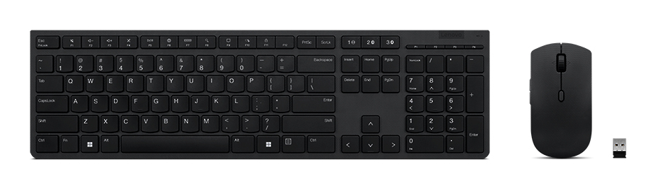 Lenovo 4X31K03968 klawiatura Dołączona myszka Biuro RF Wireless + Bluetooth US English Szary