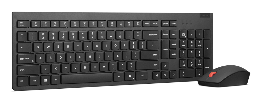 Lenovo 4X31R64491 klawiatura Dołączona myszka Biuro RF Wireless Czarny - obrazek 3