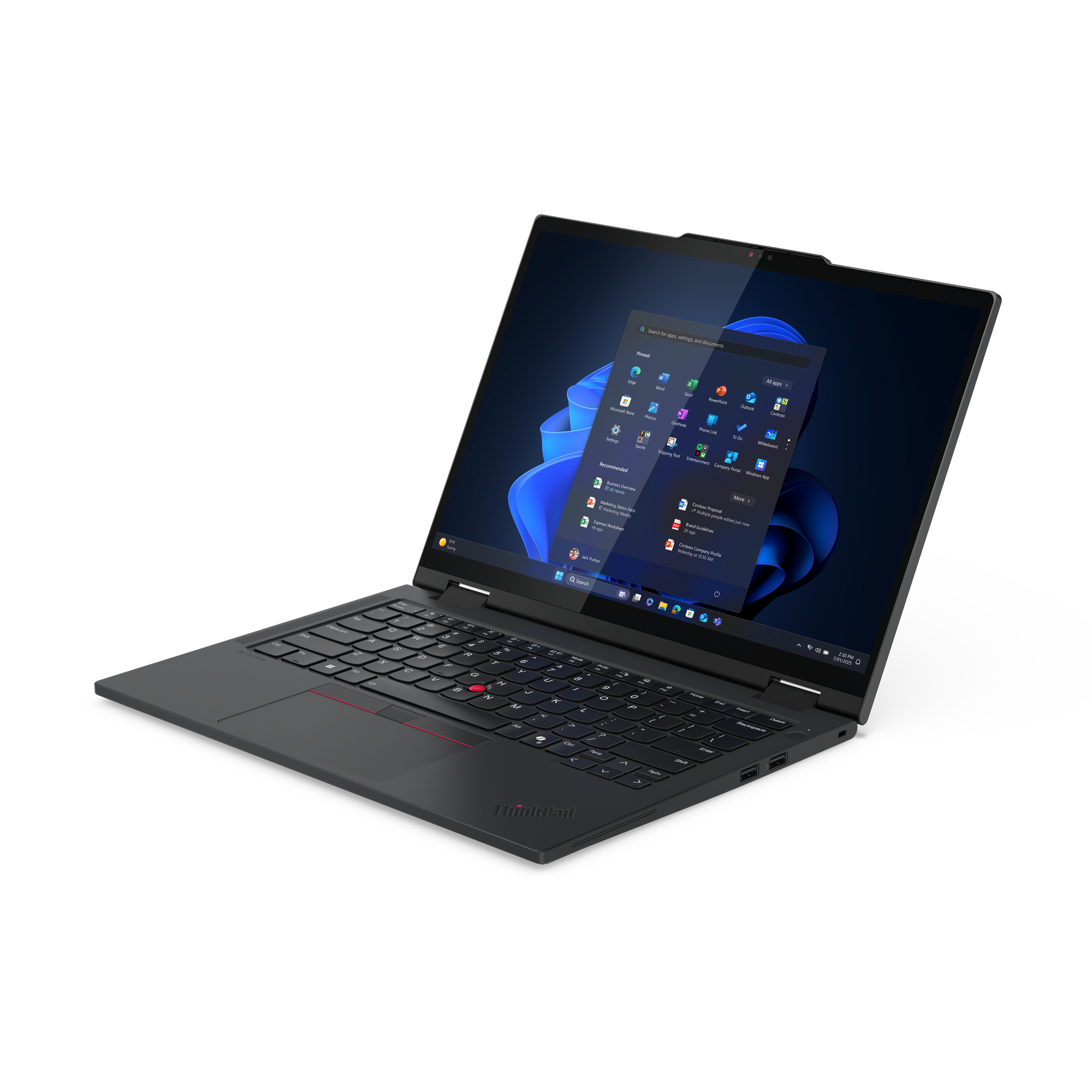 Lenovo ThinkPad T14s 2-in-1 Gen 1 Intel Core Ultra 7 255U Hybryda (2w1) 35,6 cm (14") Ekran dotykowy WUXGA 32 GB LPDDR5x-SDRAM 1 TB SSD Wi-Fi 7 (802.11be) Windows 11 Pro Angielski Czarny - obrazek 5