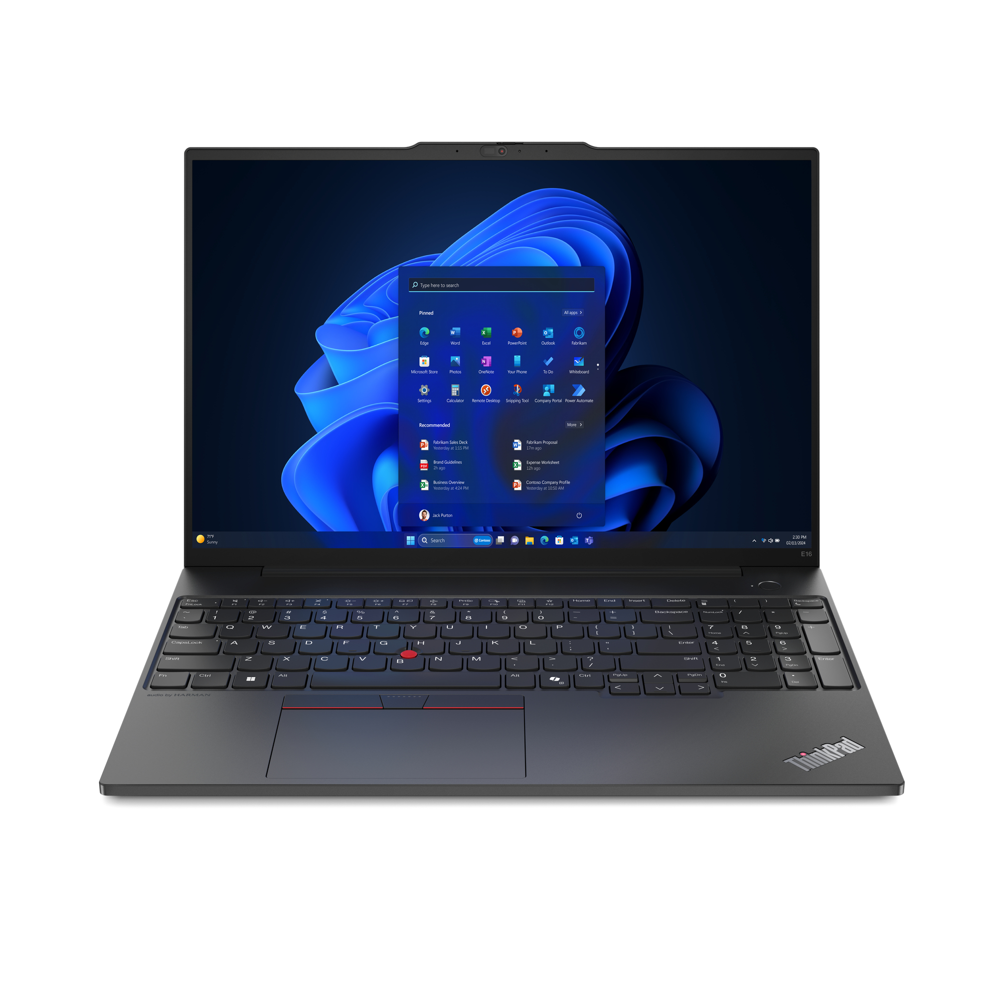 Lenovo ThinkPad E16 Gen 2 (AMD) AMD Ryzen™ 7 7735HS Laptop 40,6 cm (16") WUXGA 16 GB DDR5-SDRAM 512 GB SSD Wi-Fi 6E (802.11ax) Windows 11 Pro Angielski Czarny