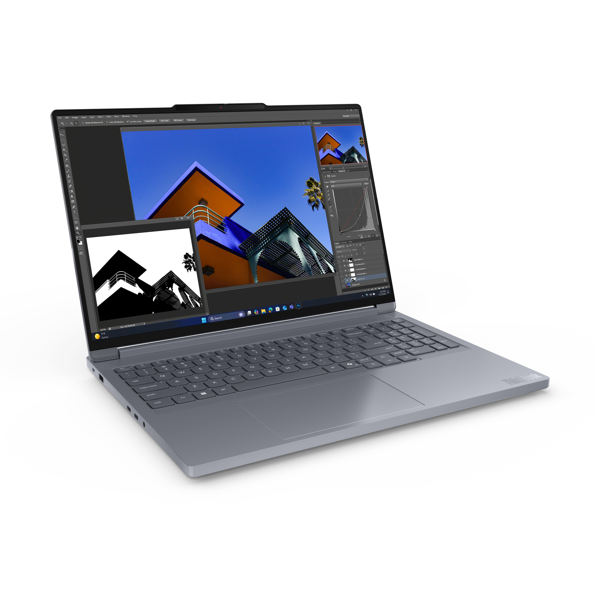 Lenovo ThinkBook 16p G6 ADR AMD Ryzen™ 9 8940HX Laptop 40,6 cm (16") WQXGA 32 GB DDR5-SDRAM 1 TB SSD NVIDIA GeForce RTX 5060 Wi-Fi 7 (802.11be) Windows 11 Pro Angielski Szary - obrazek 2