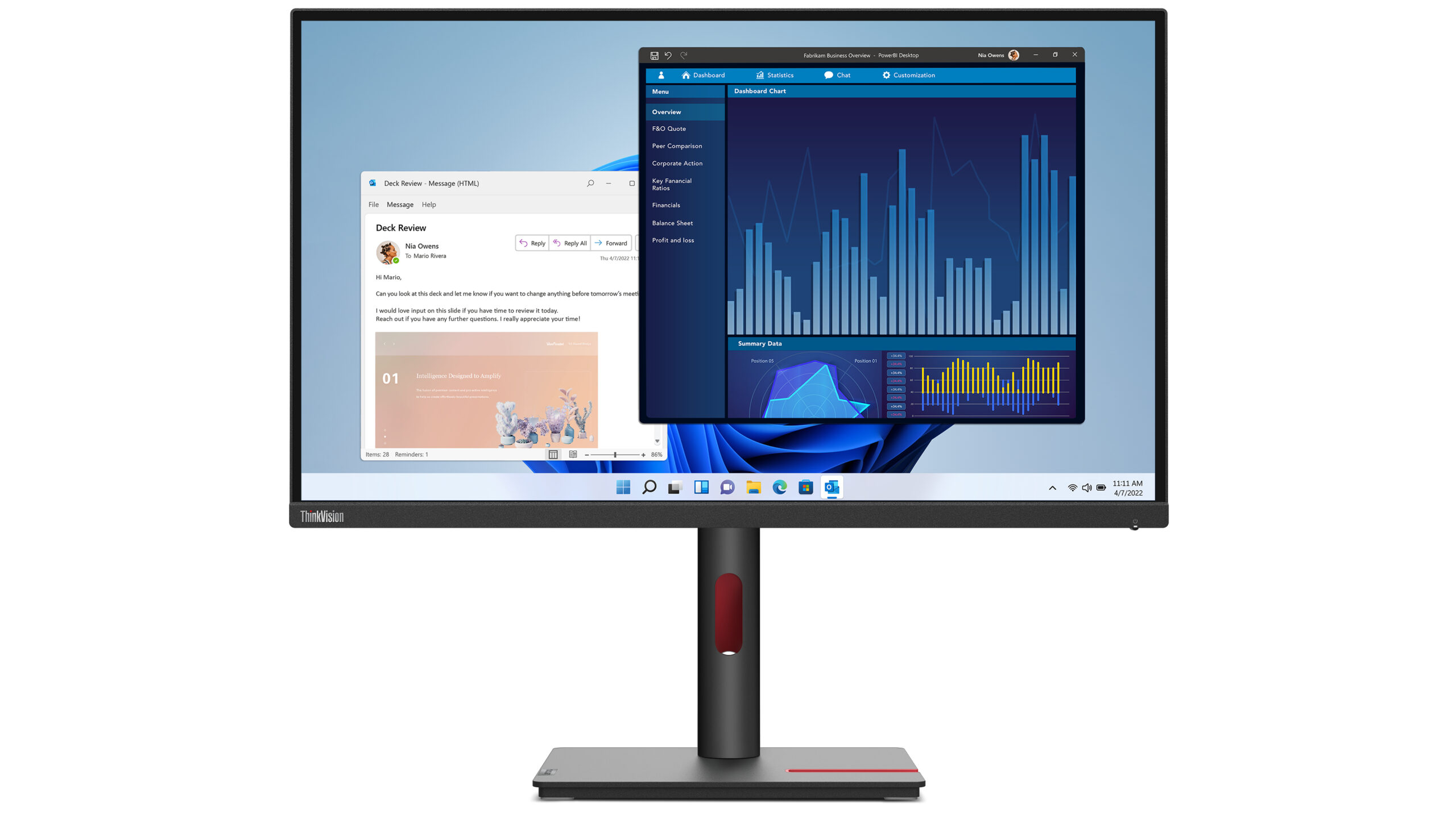 Lenovo ThinkVision T27p-30 monitor komputerowy 68,6 cm (27") 3840 x 2160 px 4K Ultra HD LED Czarny