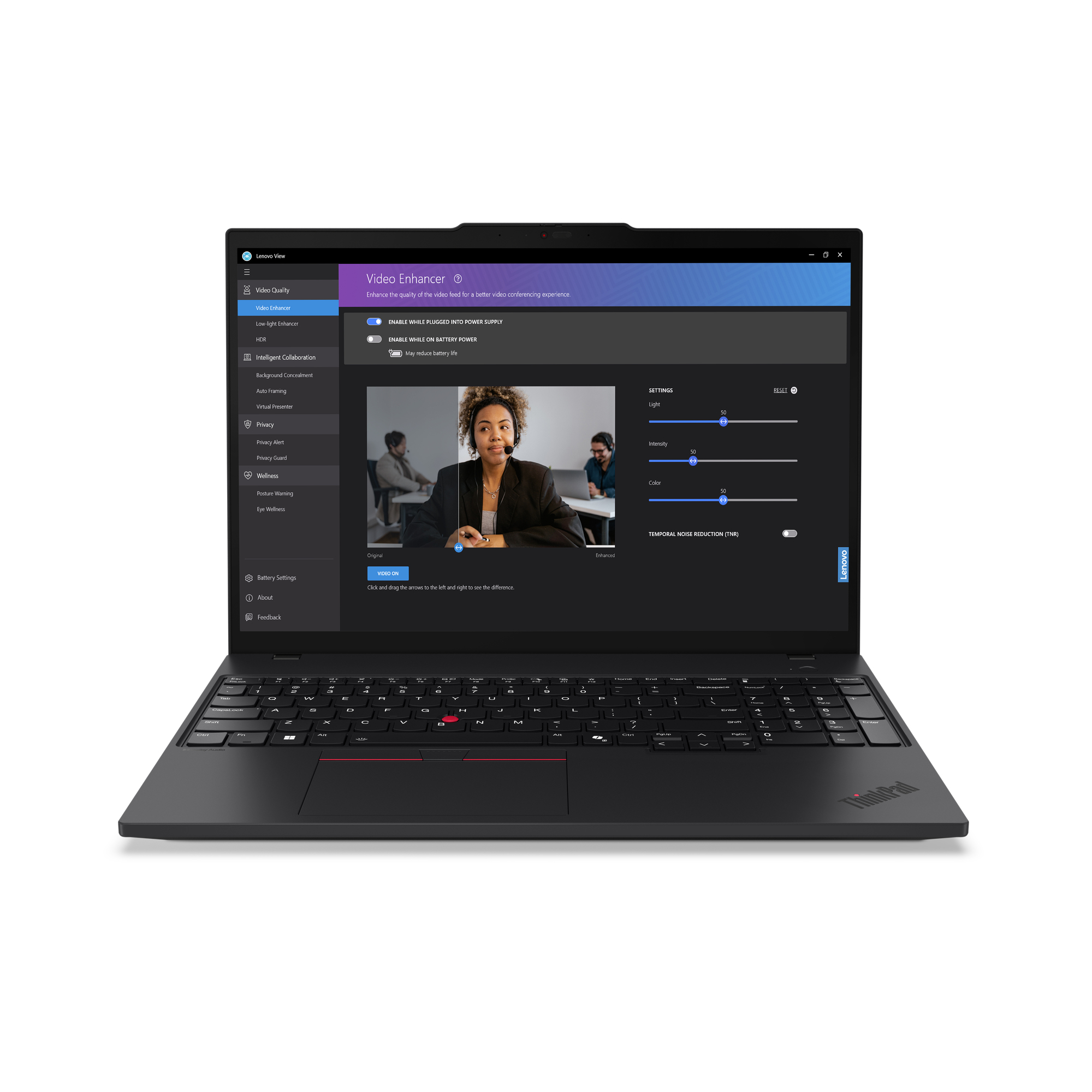 Lenovo ThinkPad T16 Gen 3 Intel Core Ultra 7 155U Laptop 40,6 cm (16") Ekran dotykowy WUXGA 32 GB DDR5-SDRAM 1 TB SSD Wi-Fi 6E (802.11ax) Windows 11 Pro Angielski Czarny - obrazek 4