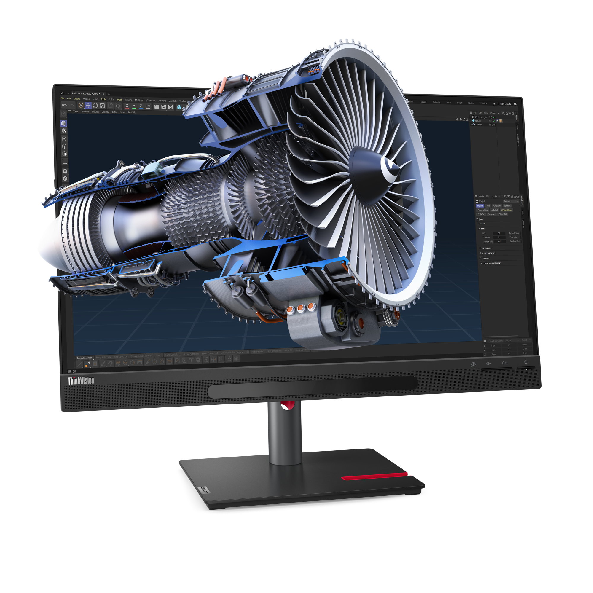 Lenovo ThinkVision 27 3D monitor komputerowy 68,6 cm (27") 3840 x 2160 px 4K Ultra HD LED Czarny - obrazek 3