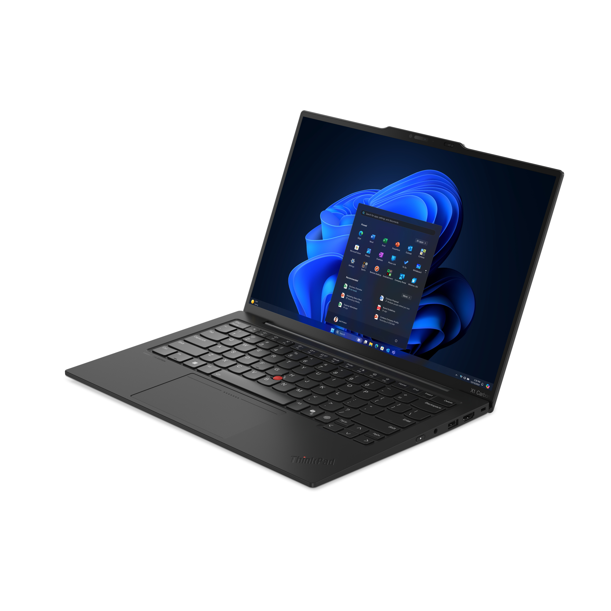 Lenovo ThinkPad X1 Carbon Gen 13 Aura Edition Copilot+ PC Intel Core Ultra 7 258V Laptop 35,6 cm (14") 2.8K 32 GB LPDDR5x-SDRAM 1 TB SSD Wi-Fi 7 (802.11be) Windows 11 Pro Angielski Czarny - obrazek 2