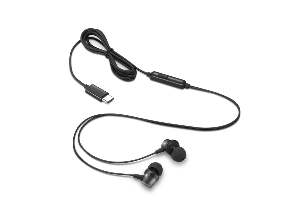 Lenovo 4XD1J77351 słuchawki/zestaw słuchawkowy Przewodowa Douszny Biuro/centrum telefoniczne USB Type-C Czarny - obrazek 2