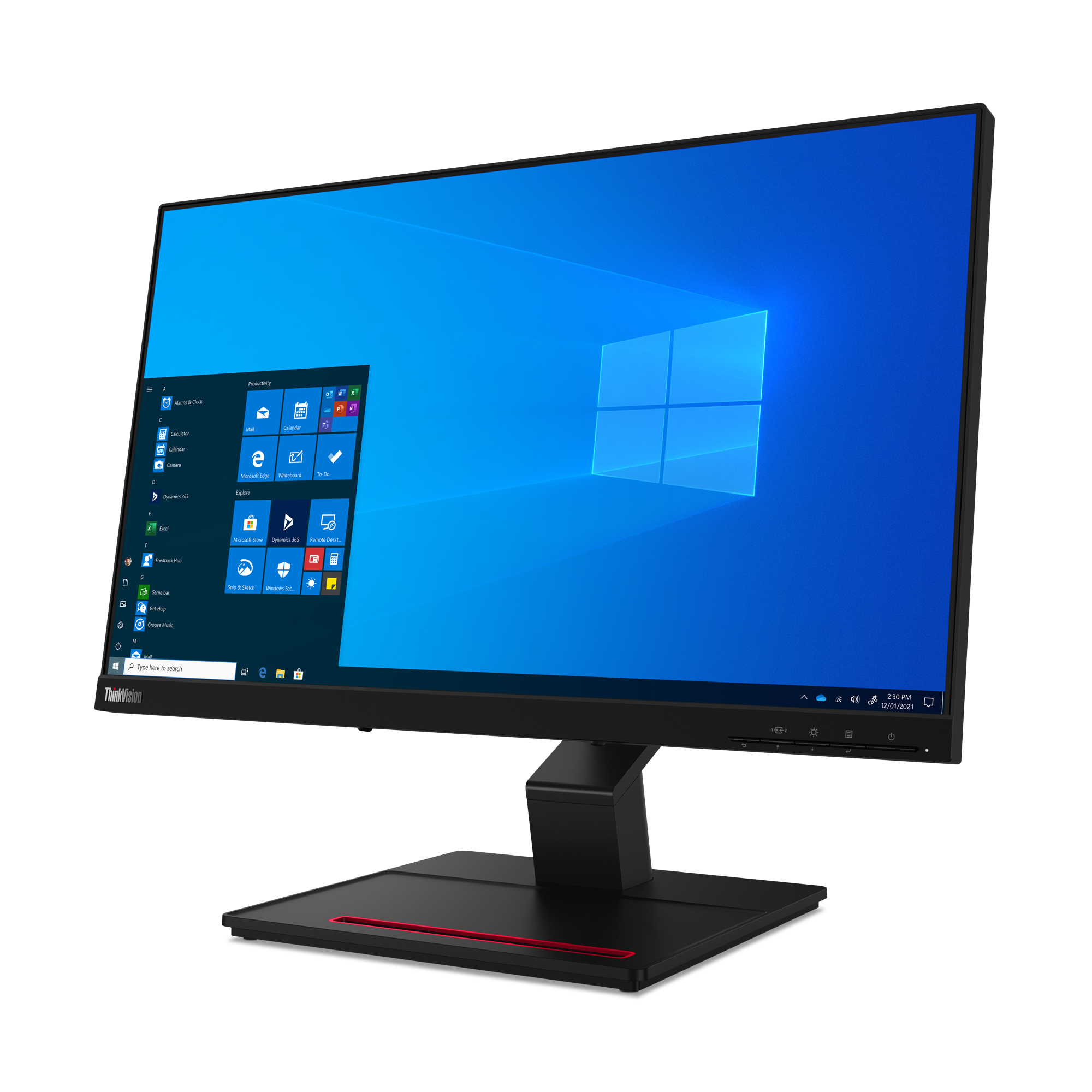 Lenovo ThinkVision T24t-20 monitor komputerowy 60,5 cm (23.8") 1920 x 1080 px Full HD LED Ekran dotykowy Pojemnościowy Czarny - obrazek 3