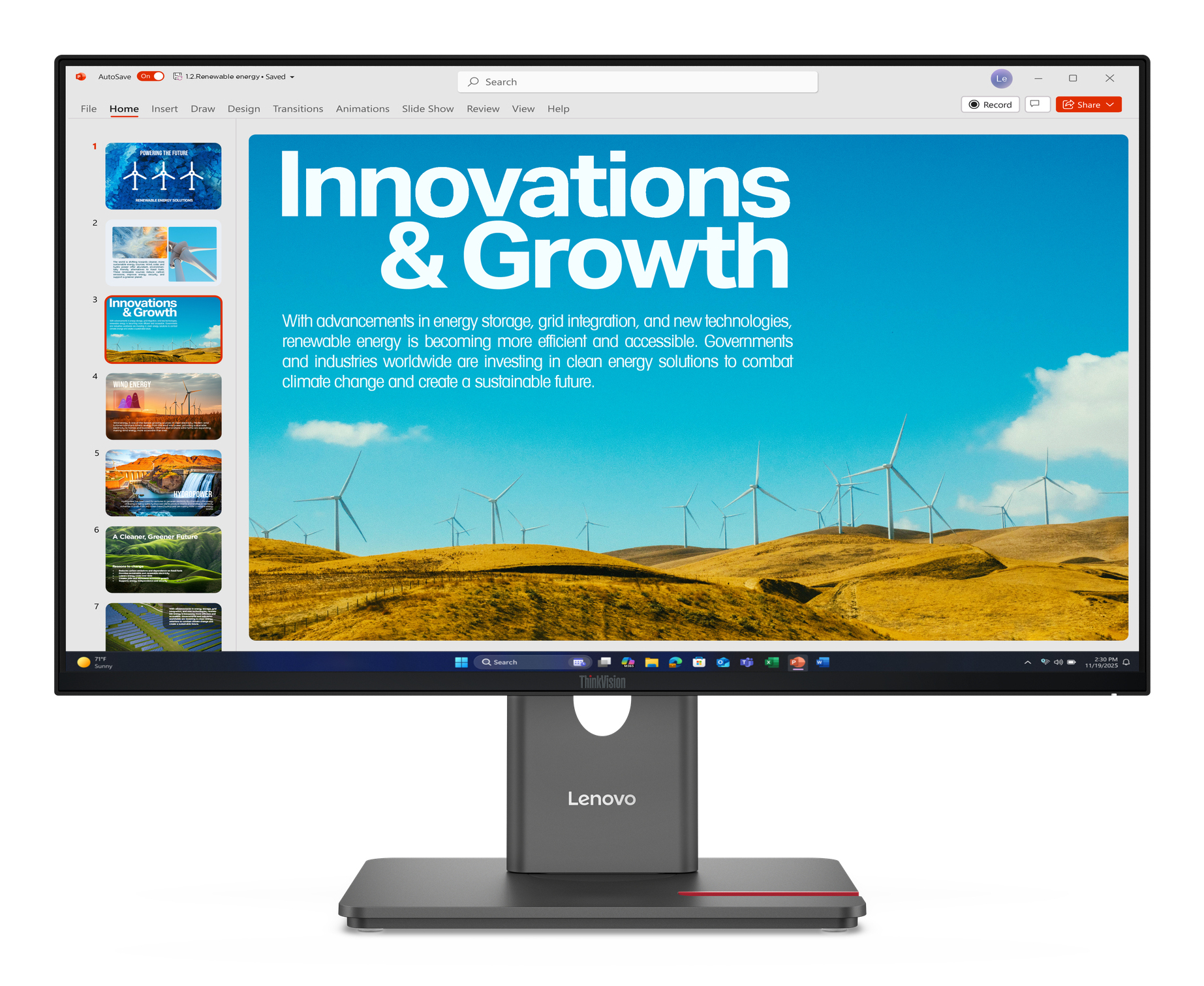 Lenovo ThinkVision P24QD-40 monitor komputerowy 60,5 cm (23.8") 2560 x 1440 px Quad HD LCD Czarny