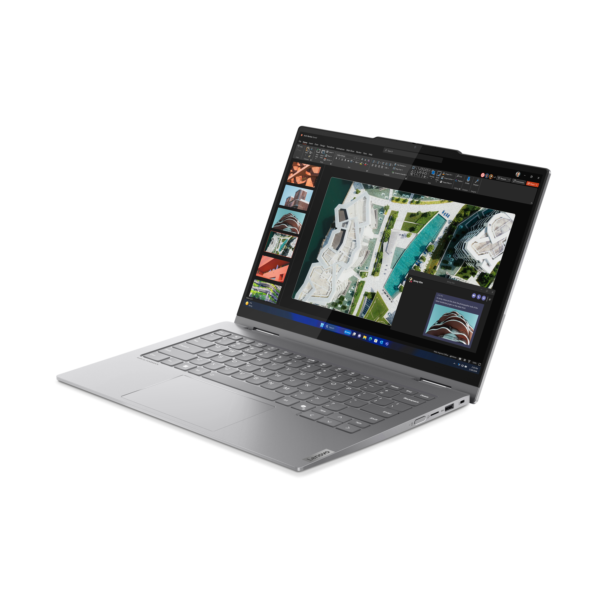 Lenovo ThinkBook 14 2-in-1 G4 IML Intel Core Ultra 5 125U Hybryda (2w1) 35,6 cm (14") Ekran dotykowy WUXGA 16 GB DDR5-SDRAM 512 GB SSD Wi-Fi 6E (802.11ax) Windows 11 Pro Angielski Szary - obrazek 5