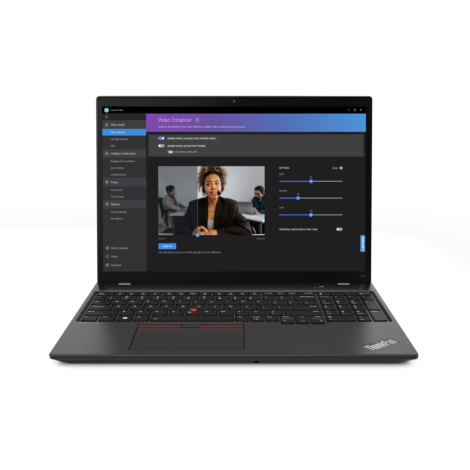 Lenovo ThinkPad T16 Gen 2 (AMD) AMD Ryzen™ 5 PRO 7540U Laptop 40,6 cm (16") WUXGA 16 GB LPDDR5x-SDRAM 512 GB SSD Wi-Fi 6E (802.11ax) Windows 11 Pro Angielski Czarny - obrazek 4