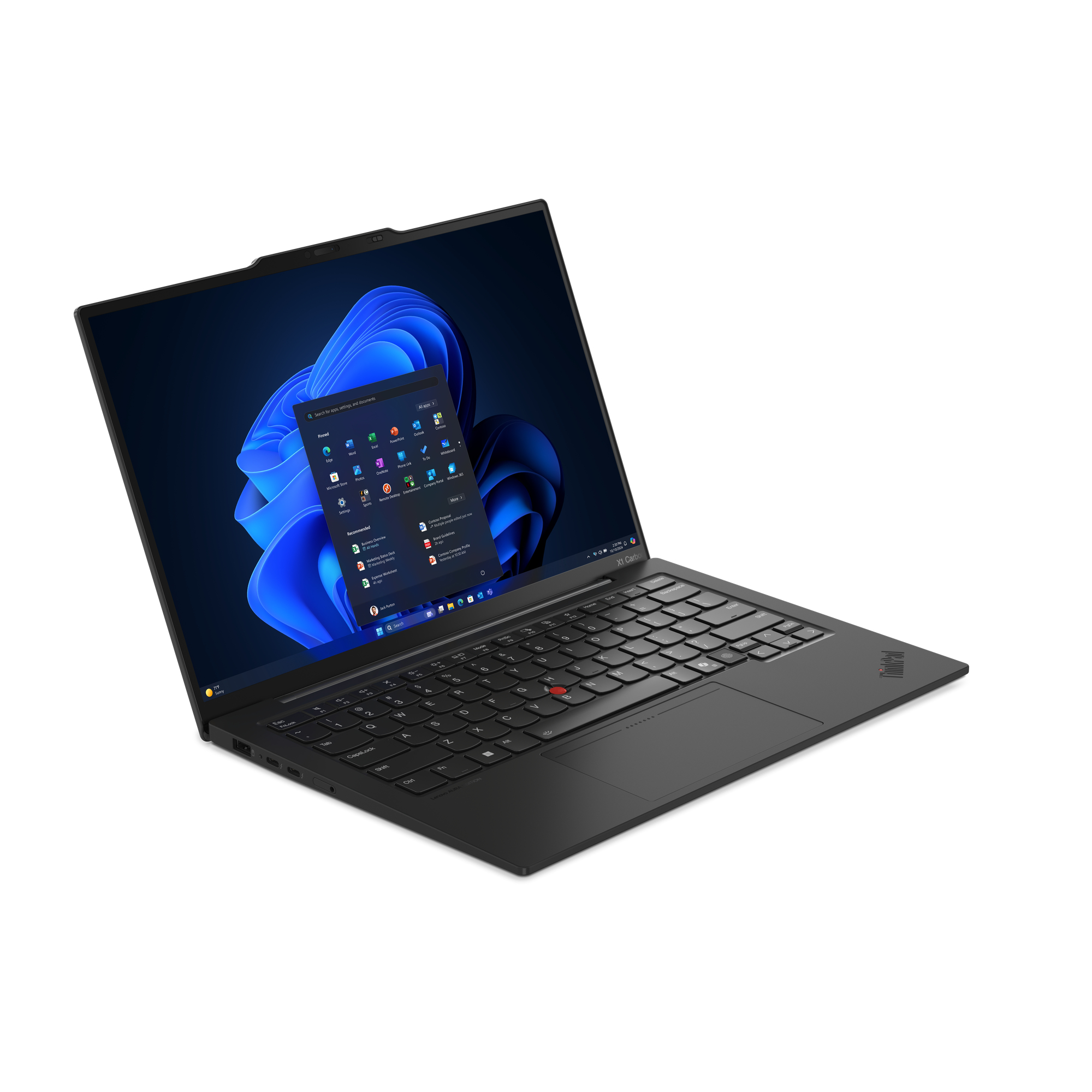 Lenovo ThinkPad X1 Carbon Gen 13 Aura Edition Copilot+ PC Intel Core Ultra 7 258V Laptop 35,6 cm (14") 2.8K 32 GB LPDDR5x-SDRAM 512 GB SSD Wi-Fi 7 (802.11be) Windows 11 Pro Francuski Czarny - obrazek 3
