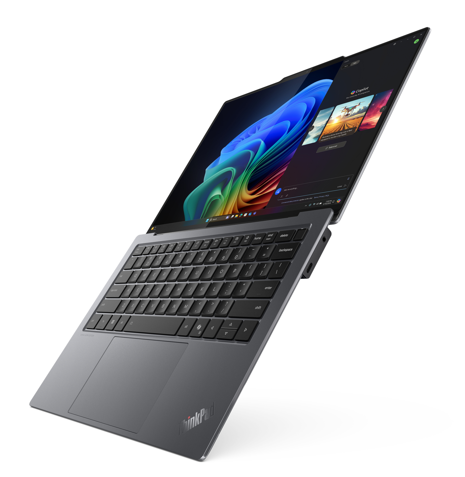 Lenovo ThinkPad X9-14 Gen 1 Copilot+ PC Intel Core Ultra 7 258V Laptop 35,6 cm (14") 2.8K 32 GB LPDDR5x-SDRAM 1 TB SSD Wi-Fi 7 (802.11be) Windows 11 Pro Angielski Szary - obrazek 3
