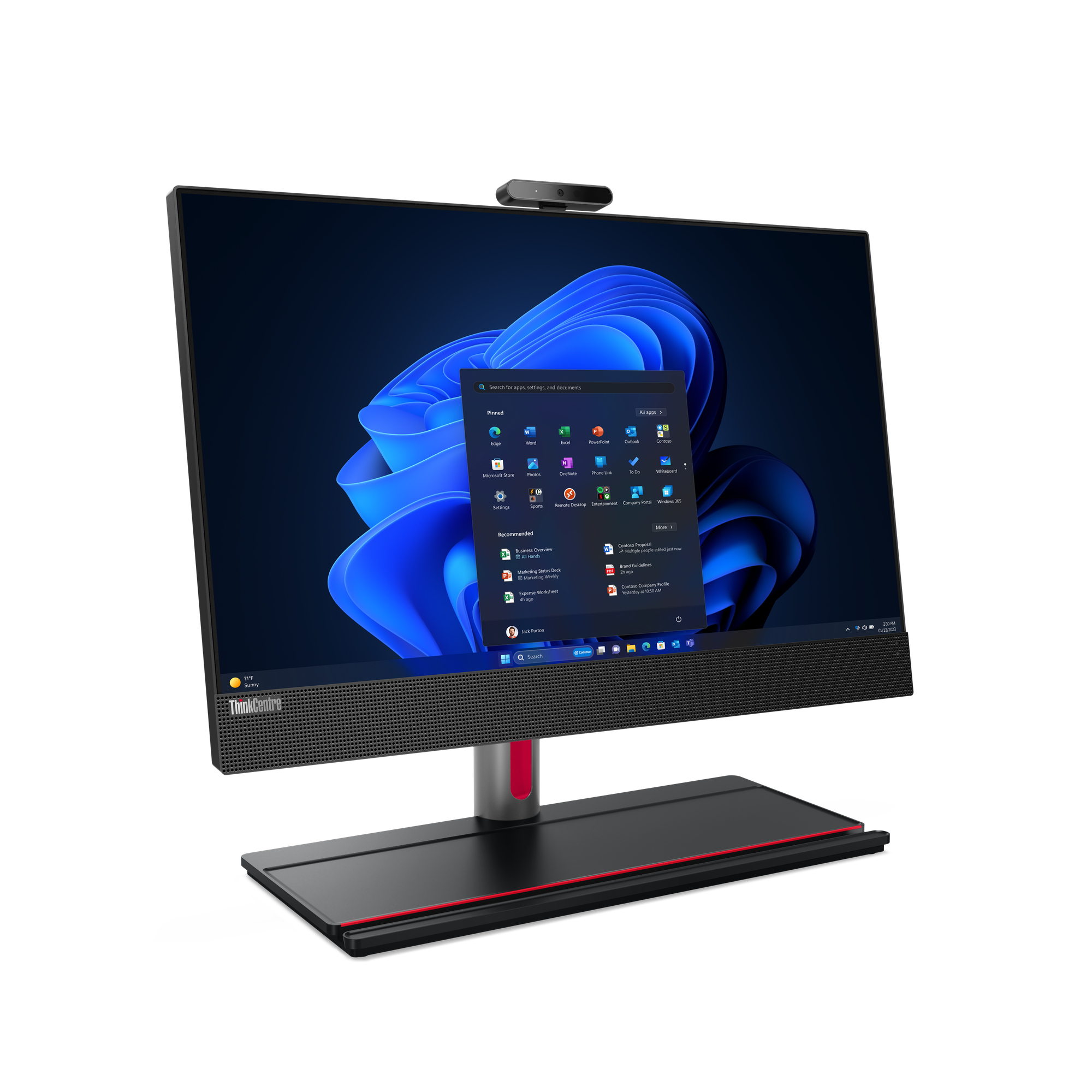 Lenovo ThinkCentre M90a Intel® Core™ i5 i5-14500 60,5 cm (23.8") 1920 x 1080 px Ekran dotykowy All-in-One PC 16 GB DDR5-SDRAM 512 GB SSD Windows 11 Pro Wi-Fi 6E (802.11ax) Czarny - obrazek 5