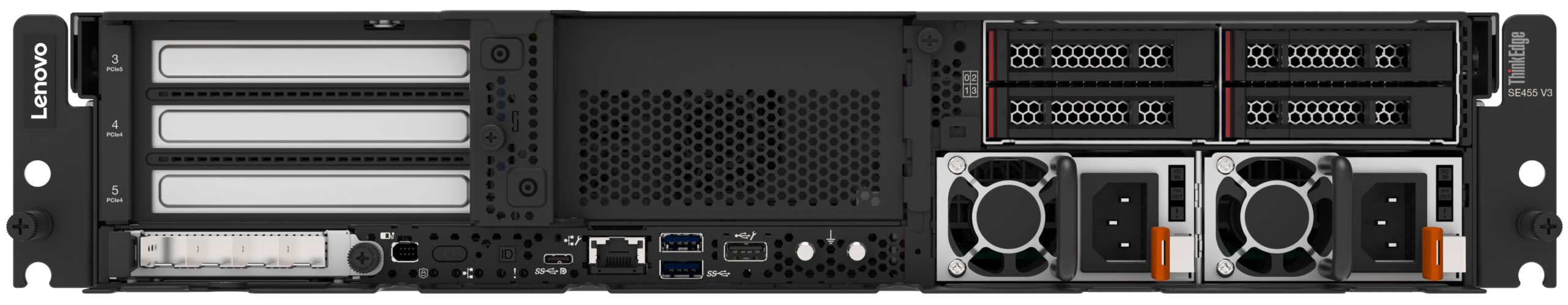 Lenovo ThinkEdge SE455 V3 serwer Rack (2U) AMD EPYC 8124P 2,45 GHz 32 GB DDR4-SDRAM 1100 W
