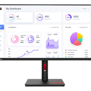 Lenovo ThinkVision T32p-30 monitor komputerowy 80 cm (31.5") 3840 x 2160 px 4K Ultra HD LED Czarny