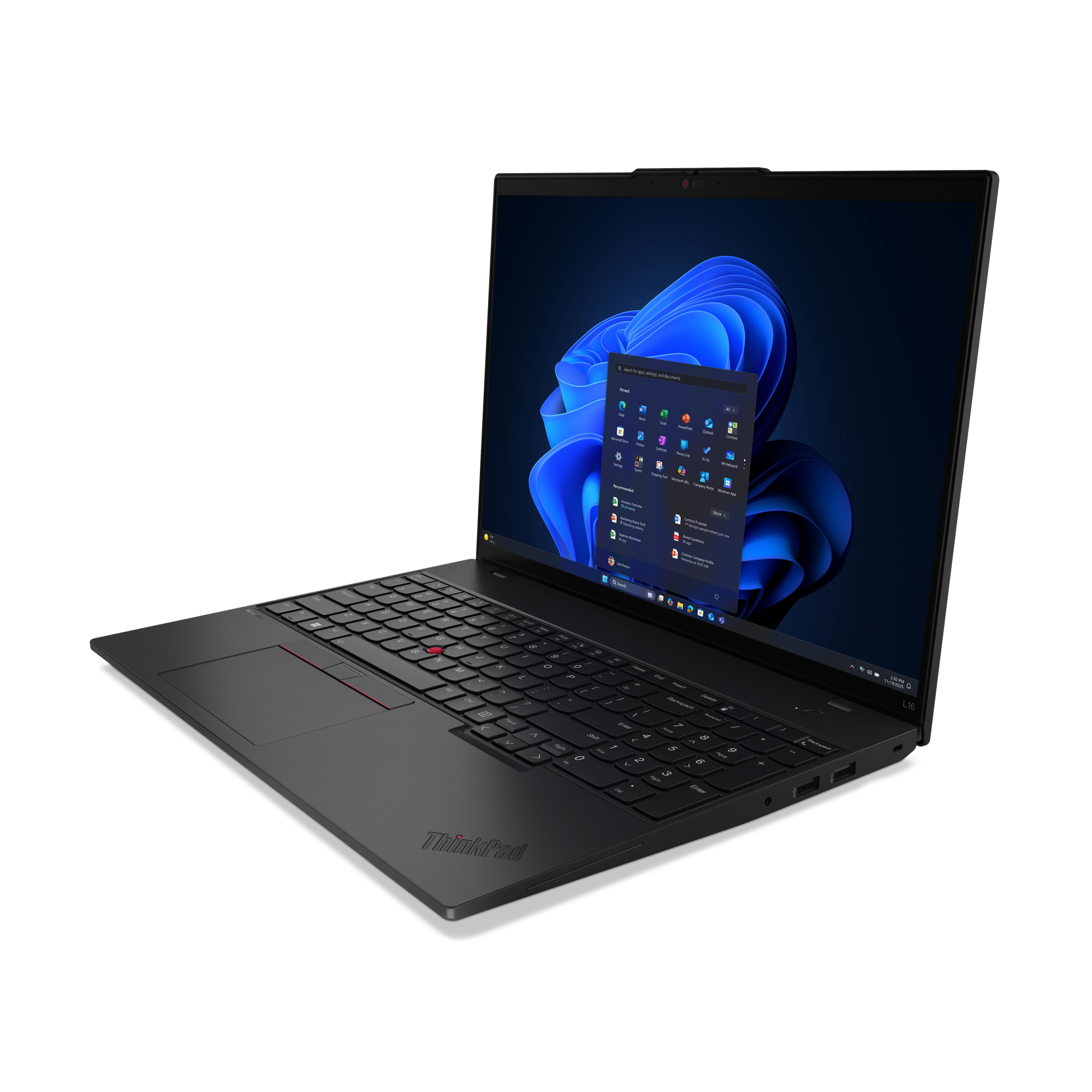 Lenovo ThinkPad L16 Gen 2 (AMD) AMD Ryzen™ 5 PRO 215 Laptop 40,6 cm (16") WUXGA 16 GB DDR5-SDRAM 512 GB SSD Wi-Fi 7 (802.11be) Windows 11 Pro Czarny - obrazek 3