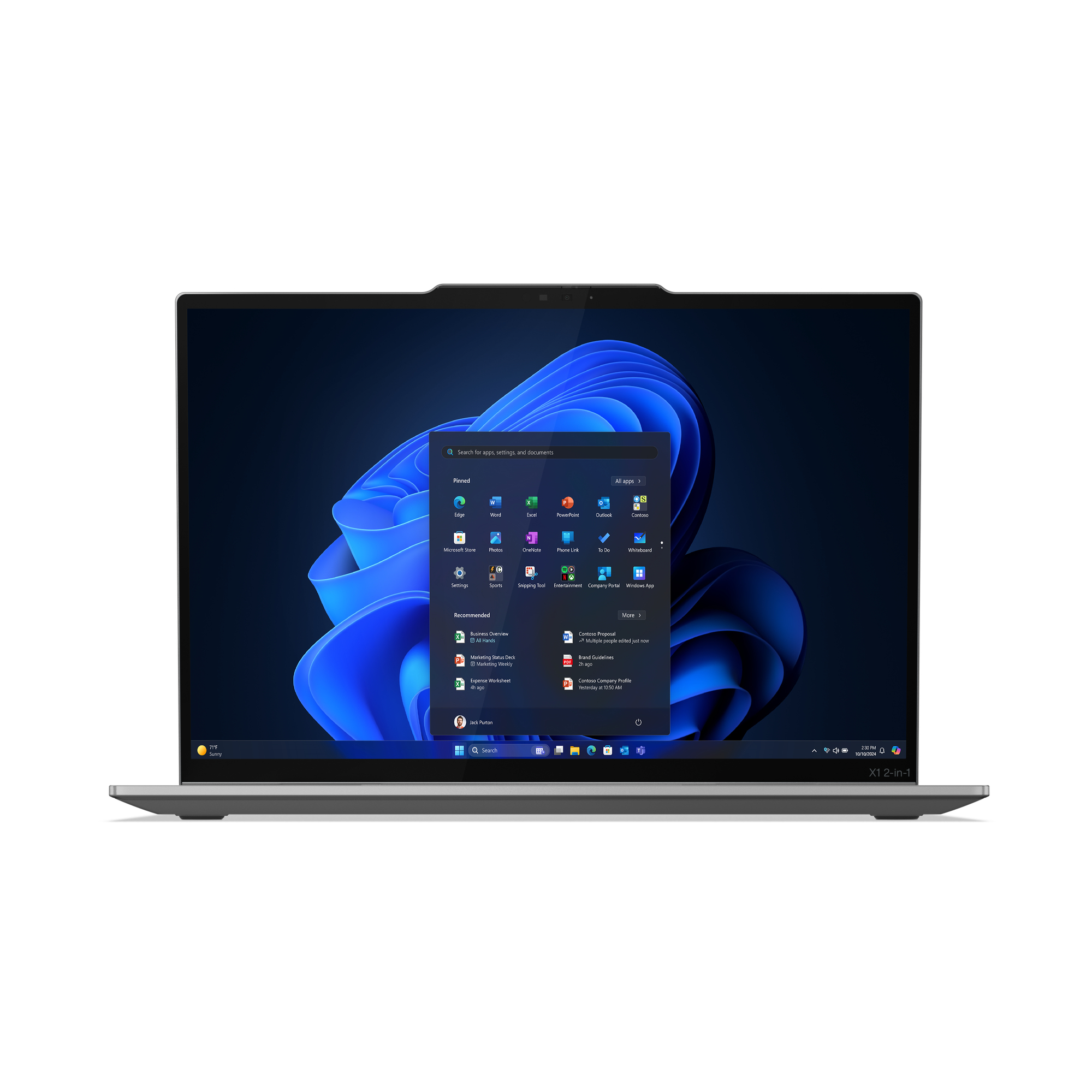 Lenovo ThinkPad X1 2-in-1 Gen 10 Aura Edition Copilot+ PC Intel Core Ultra 7 258V Hybryda (2w1) 35,6 cm (14") Ekran dotykowy 2.8K 32 GB LPDDR5x-SDRAM 1 TB SSD Wi-Fi 7 (802.11be) Windows 11 Pro Angielski Szary - obrazek 3