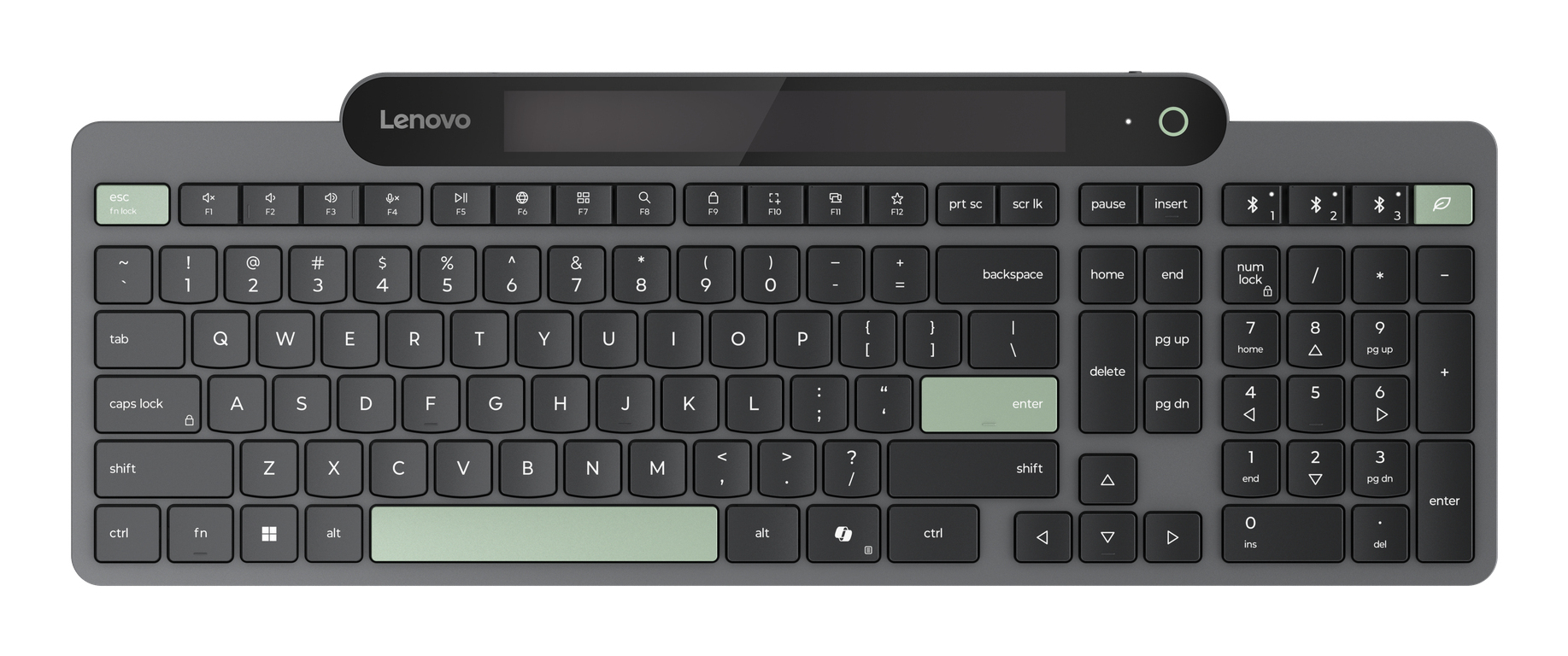 Lenovo 4Y41R69494 klawiatura Dom/Biuro Bluetooth US English Czarny, Zielony