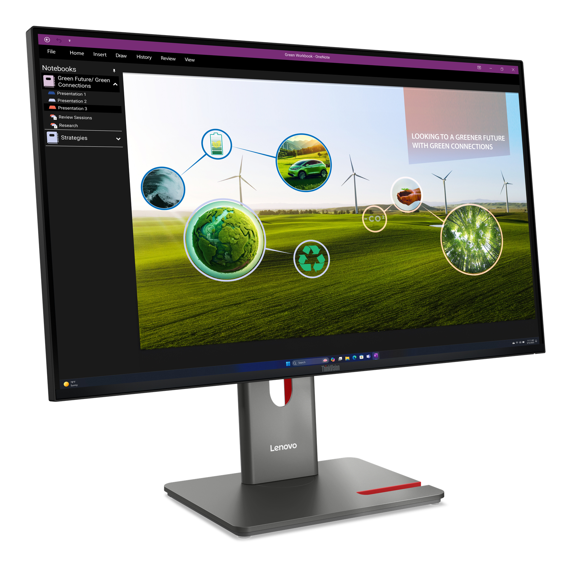 Lenovo ThinkVision P27Q-40 monitor komputerowy 68,6 cm (27") 2560 x 1440 px Quad HD LED Czarny - obrazek 3