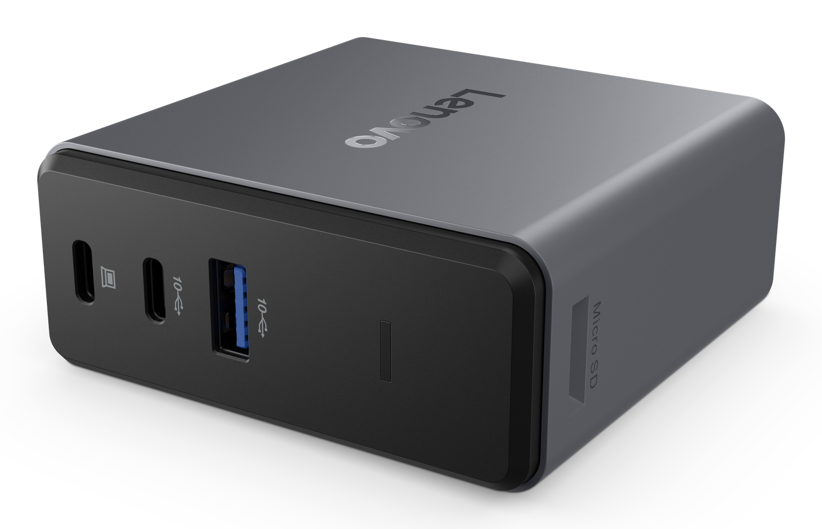 Lenovo X9 Charging GaN Dock Przewodowa USB 3.2 Gen 2 (3.1 Gen 2) Type-C Szary - obrazek 5