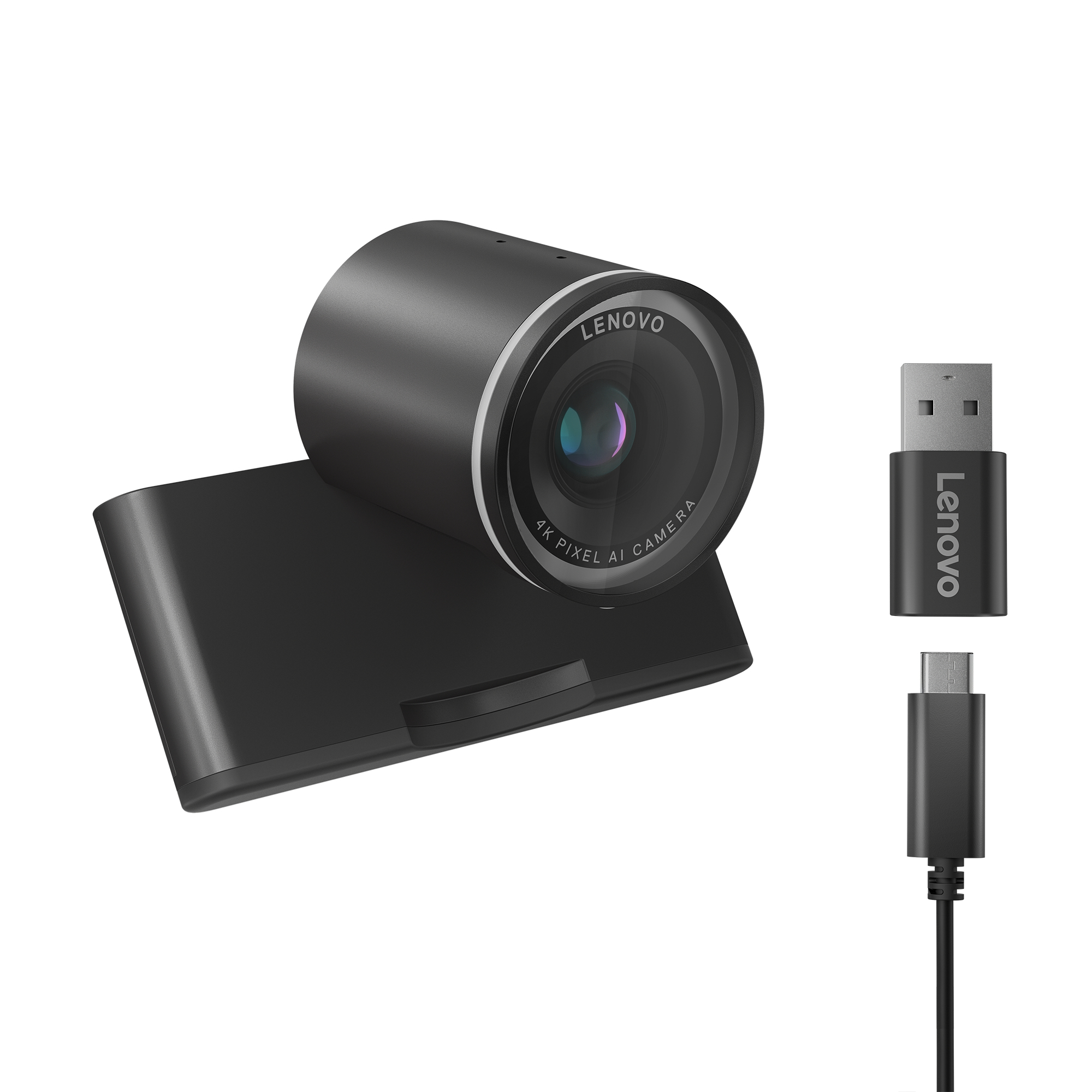 Lenovo 4XC1Q25246 kamera internetowa 8 MP 1920 x 1080 px USB-C Czarny - obrazek 2