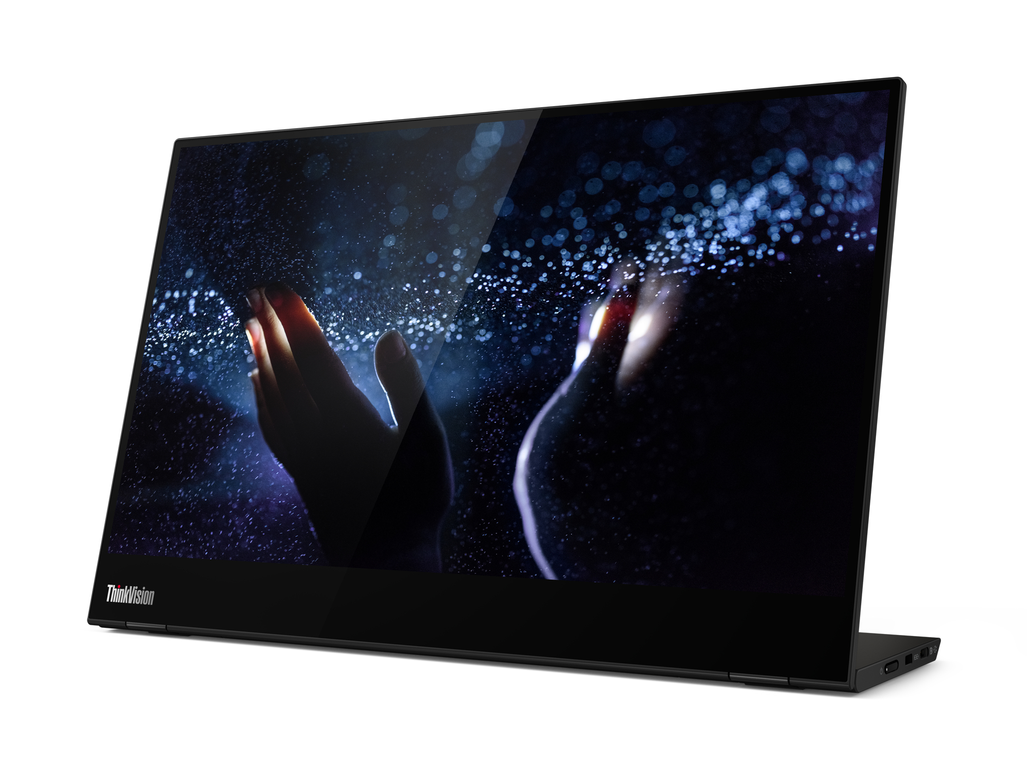 Lenovo ThinkVision M14t monitor komputerowy 35,6 cm (14") 1920 x 1080 px Full HD LED Ekran dotykowy Czarny - obrazek 5